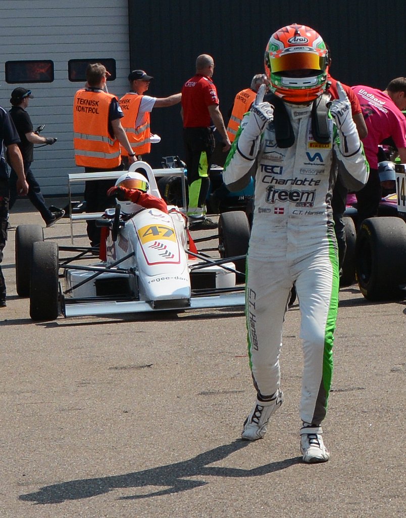Super glad Casper T. Hansen lige efter sejerne I 3. heat
(Foto: Paul Reuber)